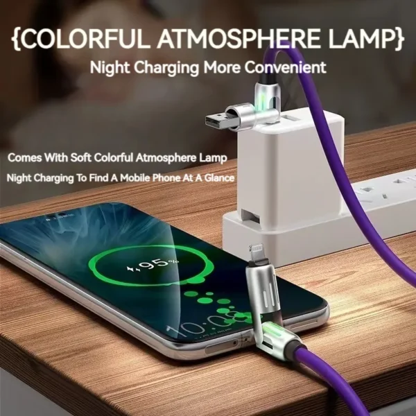 240W 4-in-1 Fast Charging Cable – USB + Type-C + Lightning Multi-Port Data Cable - Image 2