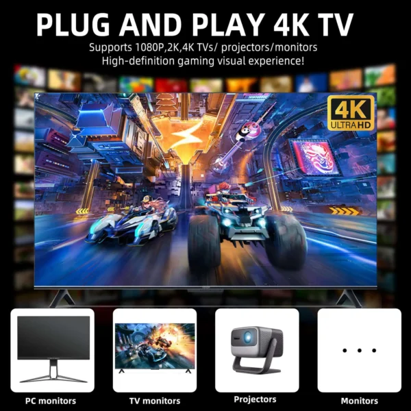 2025 4K Retro Game Console Stick | 20,000+ Classic Games | Dual Wireless Controllers | 64GB|128GB Plug & Play HDMI Emulator - Image 3
