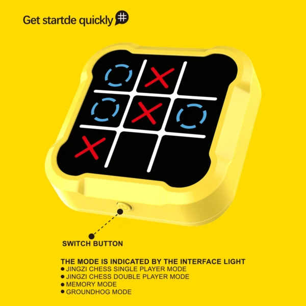 Three in One Tic-Tac-Toe Game Box in Multiple Colors - Image 3